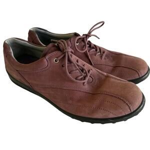 HOTTER Tone Soft‎ Violet Nubuck Suede Ladies Lace Shoes, 11